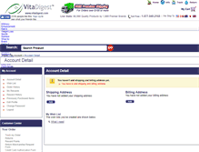Tablet Screenshot of myaccount.vitadigest.com